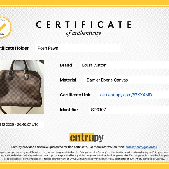 Authentic LOUIS VUITTON Damier Ebene Canvas Speedy 30 Bandouliere Handbag - Picture 12 of 12